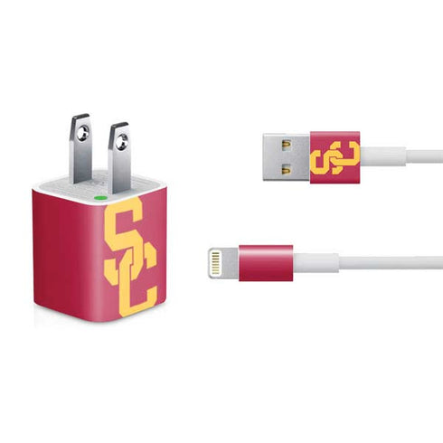 University of Southern California USC Red Logo iPhone Charger (5W USB) Skin