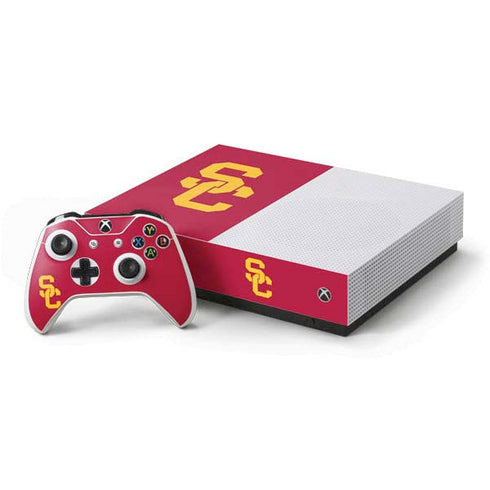 University of Southern California USC Red Logo Xbox One S All-Digital Edition Bundle Skin