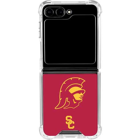 University of Southern California USC Trojan Large Mascot Galaxy Z Flip5 5G Clear Case