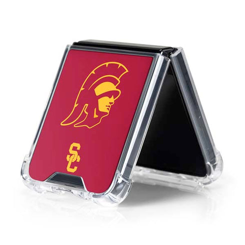 University of Southern California USC Trojan Large Mascot Galaxy Z Flip5 5G Clear Case