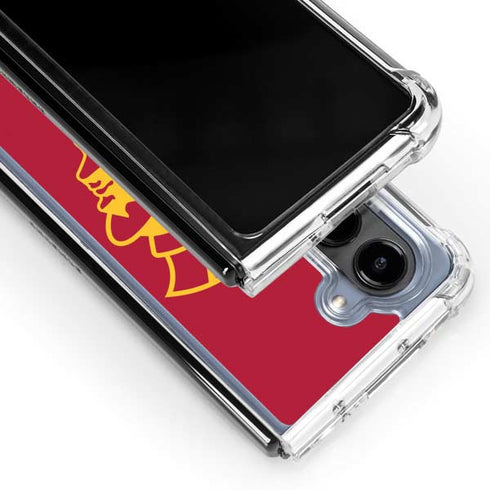 University of Southern California USC Trojan Large Mascot Galaxy Z Fold5 5G Clear Case