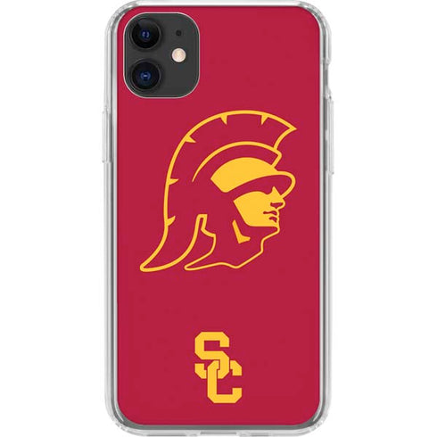 University of Southern California USC Trojan Large Mascot iPhone 11 Clear Case