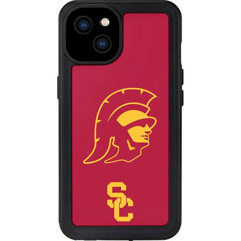 University of Southern California USC Trojan Large Mascot iPhone 15 Plus Waterproof Case