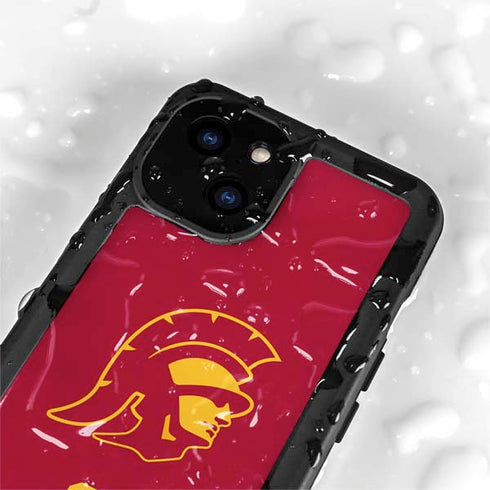 University of Southern California USC Trojan Large Mascot iPhone 15 Plus Waterproof Case