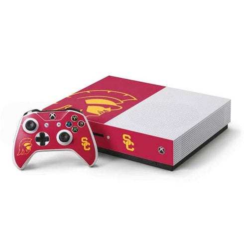 University of Southern California USC Trojan Large Mascot Xbox One S Console and Controller Bundle Skin