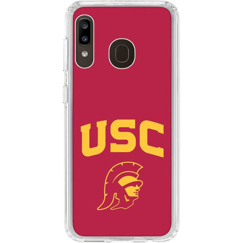 University of Southern California USC Trojan Logo Galaxy A20 Clear Case