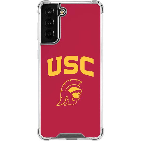 University of Southern California USC Trojan Logo Galaxy S21 FE Clear Case