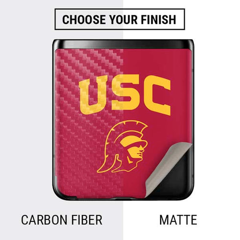 University of Southern California USC Trojan Logo Galaxy Z Flip Skin