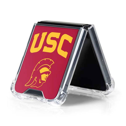 University of Southern California USC Trojan Logo Galaxy Z Flip5 5G Clear Case