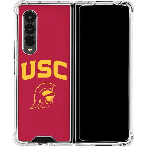 University of Southern California USC Trojan Logo Galaxy Z Fold4 5G Clear Case