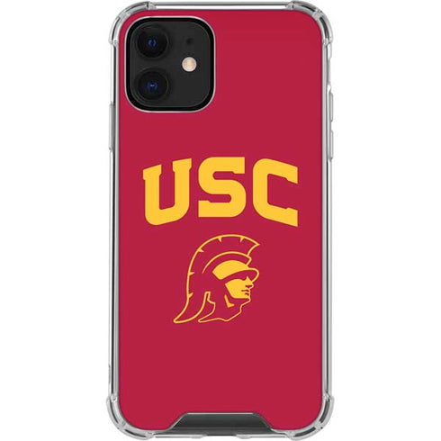 University of Southern California USC Trojan Logo iPhone 12 Clear Case