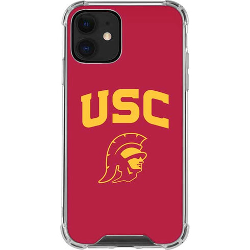 University of Southern California USC Trojan Logo iPhone 12 Mini Clear Case