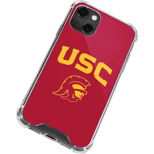 University of Southern California USC Trojan Logo iPhone 14 Plus Clear Case