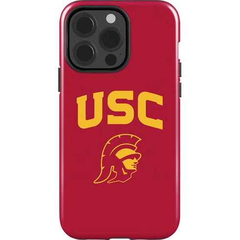 University of Southern California USC Trojan Logo iPhone 15 Pro Impact Case