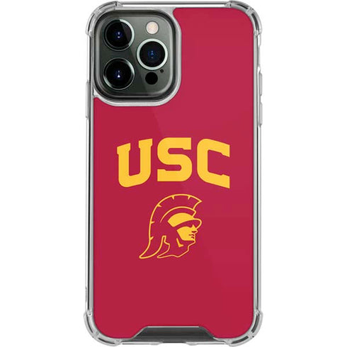 University of Southern California USC Trojan Logo iPhone 14 Pro Max Clear Case