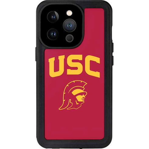 University of Southern California USC Trojan Logo iPhone 15 Pro Waterproof Case
