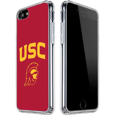 University of Southern California USC Trojan Logo iPhone SE (2nd & 3rd Gen) Clear Case