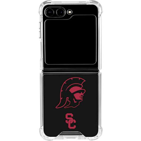 University of Southern California USC Trojan Mascot Galaxy Z Flip5 5G Clear Case