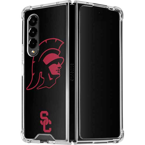 University of Southern California USC Trojan Mascot Galaxy Z Fold4 5G Clear Case