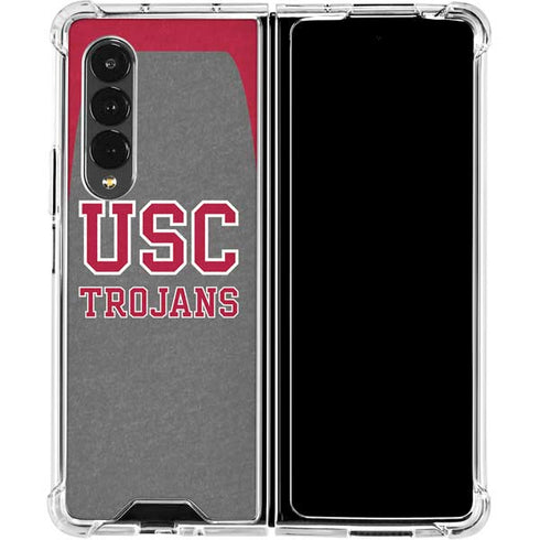 University of Southern California USC Trojans Galaxy Z Fold4 5G Clear Case