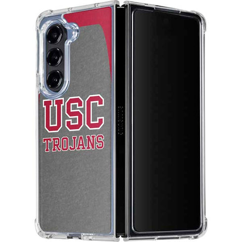 University of Southern California USC Trojans Galaxy Z Fold5 5G Clear Case