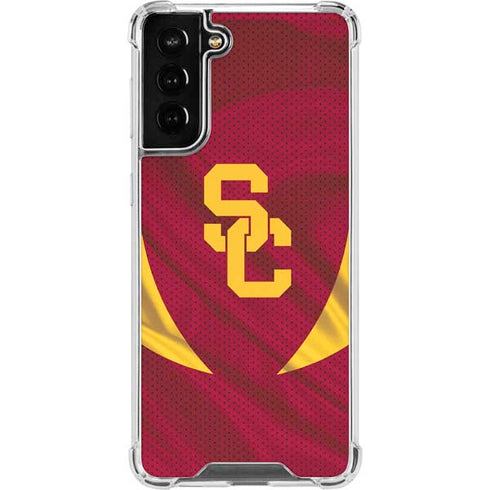 University of Southern California USC Trojans Jersey Galaxy S21 FE Clear Case