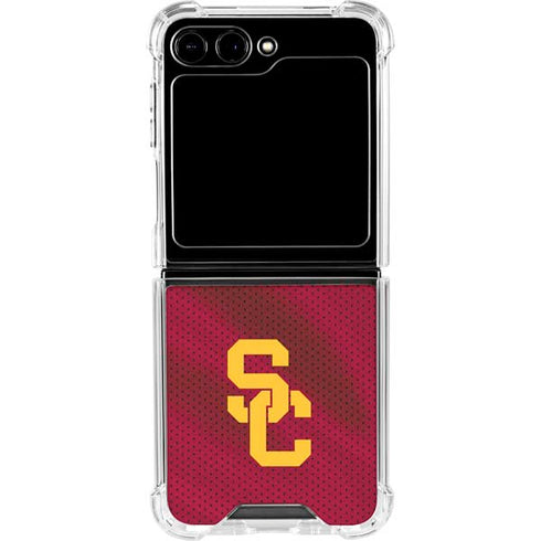 University of Southern California USC Trojans Jersey Galaxy Z Flip5 5G Clear Case
