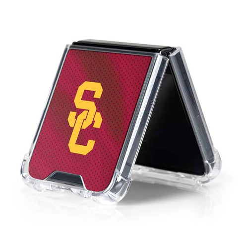 University of Southern California USC Trojans Jersey Galaxy Z Flip5 5G Clear Case