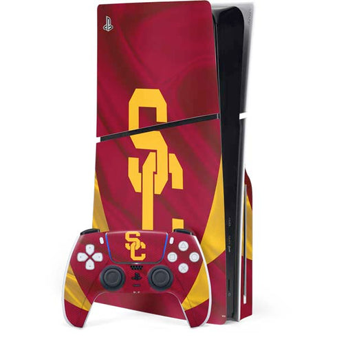 University of Southern California USC Trojans Jersey PS5 Slim Disk Bundle Skin