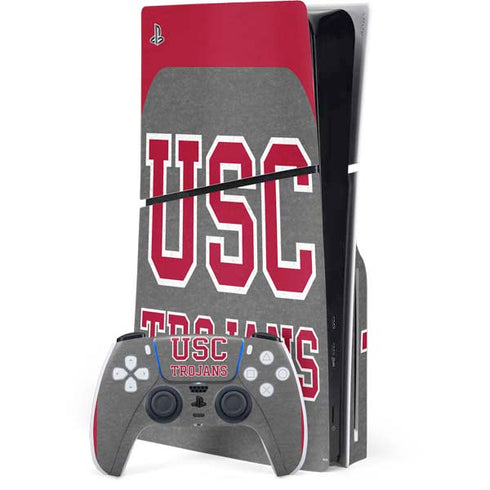 University of Southern California USC Trojans PS5 Slim Disk Bundle Skin