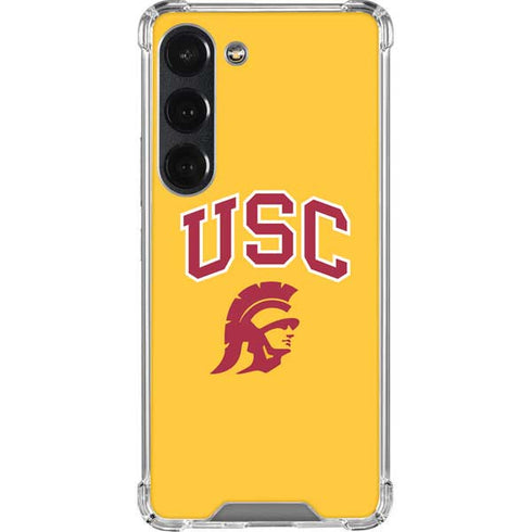 University of Southern California USC Trojans Yellow Galaxy S23 Clear Case
