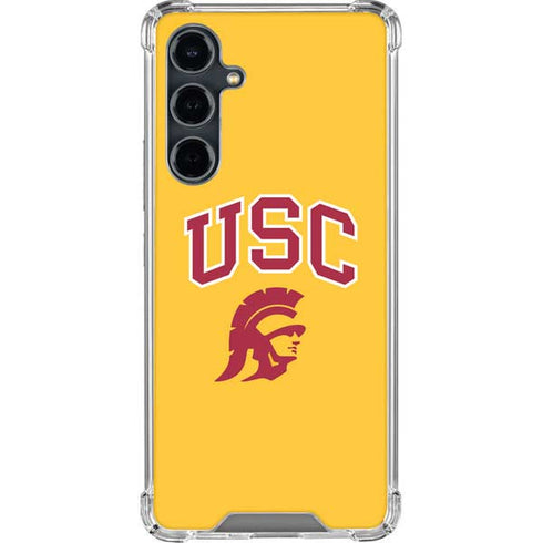University of Southern California USC Trojans Yellow Galaxy S23 FE Clear Case