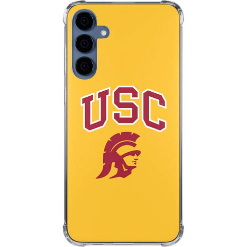 University of Southern California USC Trojans Yellow Galaxy S24 Clear Case
