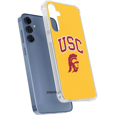 University of Southern California USC Trojans Yellow Galaxy S24 Clear Case