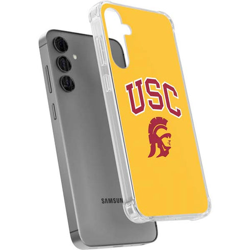 University of Southern California USC Trojans Yellow Galaxy S24 Plus Clear Case