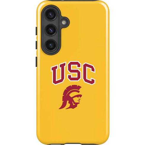 University of Southern California USC Trojans Yellow Galaxy S24 Plus Impact Case