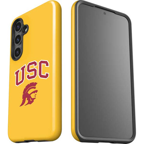 University of Southern California USC Trojans Yellow Galaxy S24 Plus Impact Case