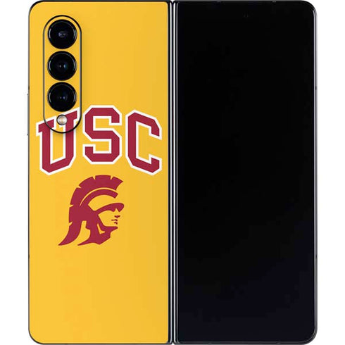 University of Southern California USC Trojans Yellow Galaxy Z Fold4 5G Skin