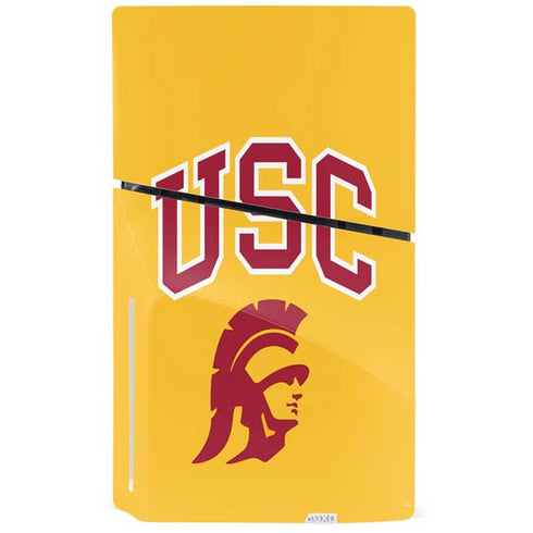 University of Southern California USC Trojans Yellow PS5 Slim Disk Console Skin