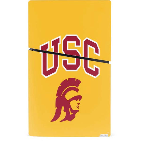 University of Southern California USC Trojans Yellow PS5 Slim Digital Edition Bundle Skin