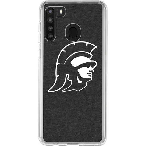 University of Southern California USC White Trojan Mascot Galaxy A21 Clear Case