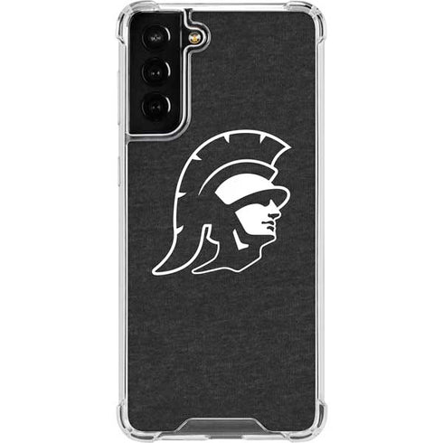 University of Southern California USC White Trojan Mascot Galaxy S21 FE Clear Case