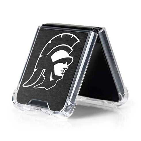 University of Southern California USC White Trojan Mascot Galaxy Z Flip5 5G Clear Case