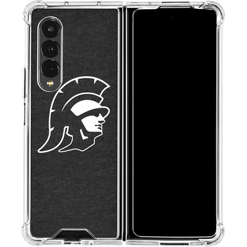 University of Southern California USC White Trojan Mascot Galaxy Z Fold4 5G Clear Case