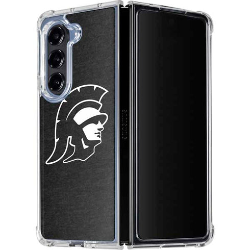 University of Southern California USC White Trojan Mascot Galaxy Z Fold5 5G Clear Case