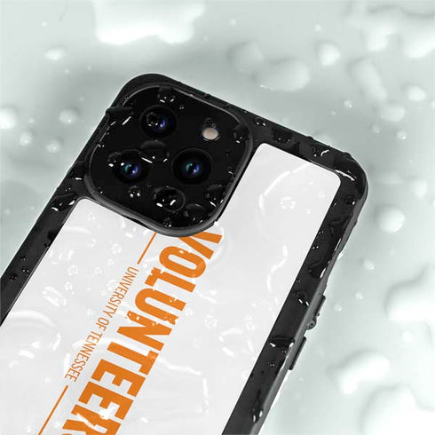 University of Tennessee-Knoxville Volunteers Text iPhone 14 Pro Max Waterproof Case