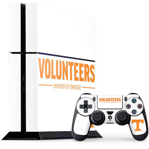 University of Tennessee-Knoxville Volunteers Text PS4 Console and Controller Bundle Skin