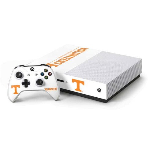 University of Tennessee-Knoxville Volunteers Text Xbox One S Console and Controller Bundle Skin