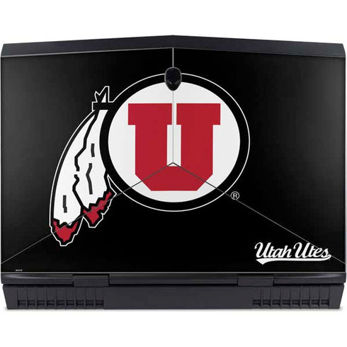 University of Utah Circle and Feather on Black Dell Alienware Skin