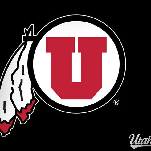 University of Utah Circle and Feather on Black Dell Alienware Skin